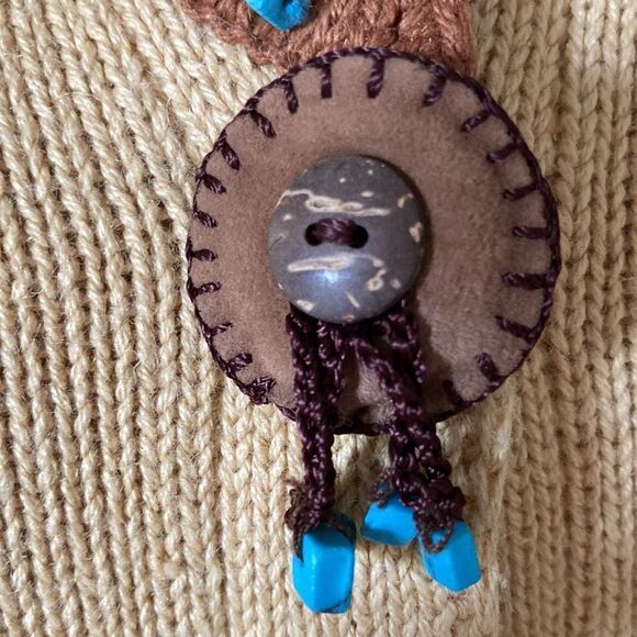 Storybook Knits Button Down Southwestern Embellished Sweater Size Small - Picture 4 of 16